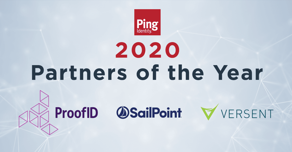 2020 Partners of the Year, ProofID, SailPoint, Versent